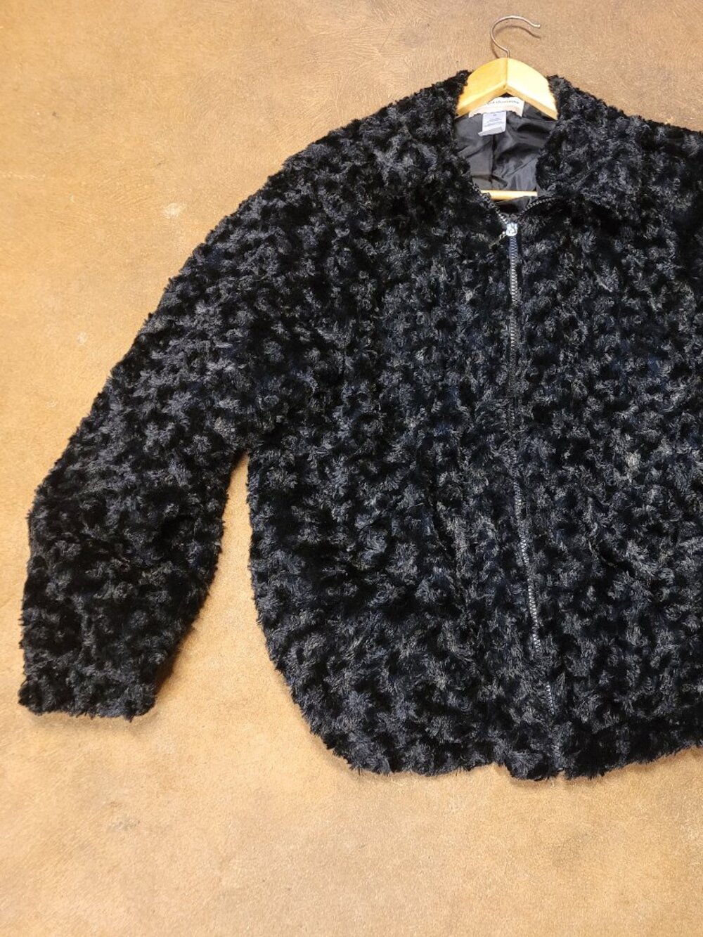 NWT Alfred Dunner Faux Fur Jacket Black Size 1X
